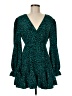 Double Crazy 100% Polyester Animal Print Teal Cocktail Dress Size M - photo 1