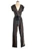 Monteau Stripes Brown Jumpsuit Size S - photo 1