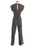 Monteau Stripes Brown Jumpsuit Size S - photo 2