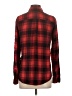 Express Plaid Red Long Sleeve Button-Down Shirt Size XS - photo 2