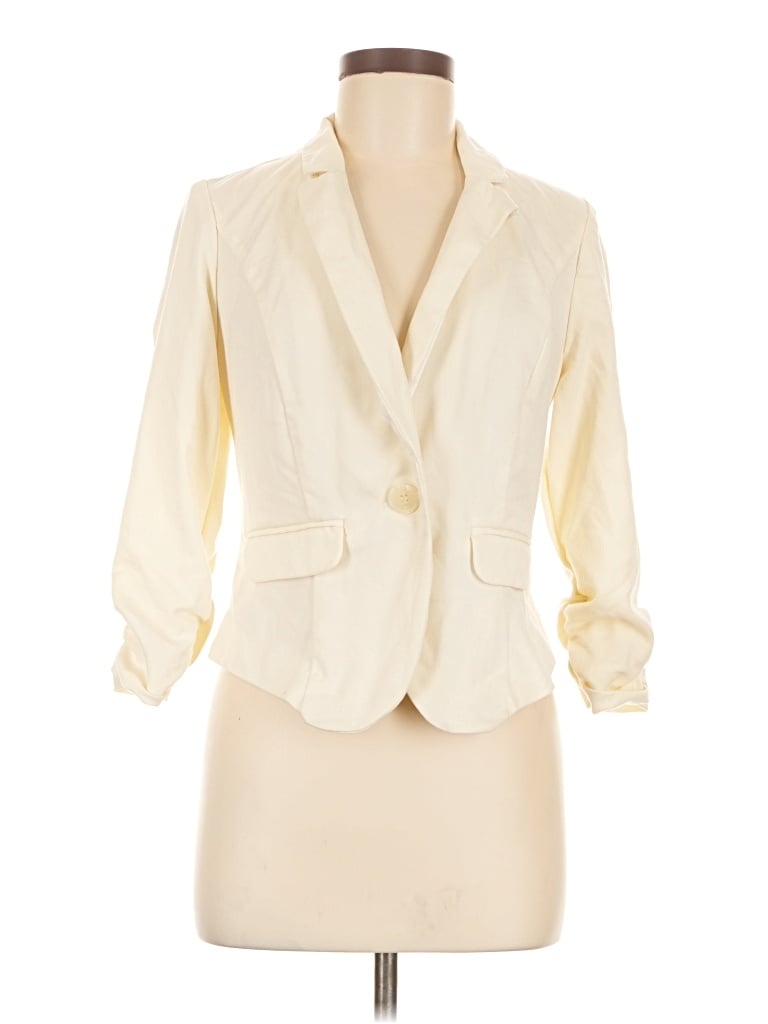Pre-owned Assorted Brands Blazer Jacket In Ivory