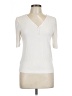 Ann Taylor LOFT Ivory Short Sleeve Top Size L - photo 1