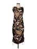 Lioness 100% Polyester Graphic Brown Cocktail Dress Size S - photo 1