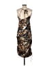 Lioness 100% Polyester Graphic Brown Cocktail Dress Size S - photo 2