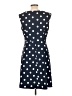 Connected Apparel Polka Dots Blue Casual Dress Size 12 - photo 2