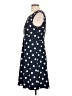 Connected Apparel Polka Dots Blue Casual Dress Size 12 - photo 5