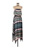 Ramy Brook 100% Polyester Chevron-herringbone Blue Cocktail Dress Size L - photo 1