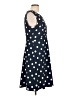 Connected Apparel Polka Dots Blue Casual Dress Size 12 - photo 4