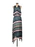 Ramy Brook 100% Polyester Chevron-herringbone Blue Cocktail Dress Size L - photo 2