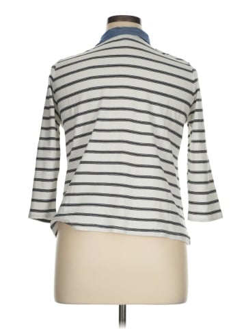 Jones New York Signature 3/4 Sleeve Button-Down Shirt (view 2)