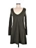 Express Solid Gray Casual Dress Size M - photo 1