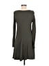 Express Solid Gray Casual Dress Size M - photo 2