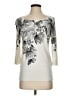 White House Black Market 100% Rayon Floral Ivory Pullover Sweater Size S - photo 1