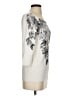 White House Black Market 100% Rayon Floral Ivory Pullover Sweater Size S - photo 4