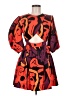 De Loreta Print Orange Cocktail Dress Size M - photo 1