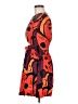 De Loreta Print Orange Cocktail Dress Size M - photo 5