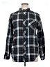 Unbranded 100% Polyester Plaid Blue Long Sleeve Blouse Size L - photo 1