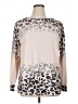 Tickled Teal Animal Print Silver Pullover Sweater Size XL - photo 1