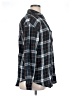 Unbranded 100% Polyester Plaid Blue Long Sleeve Blouse Size L - photo 4