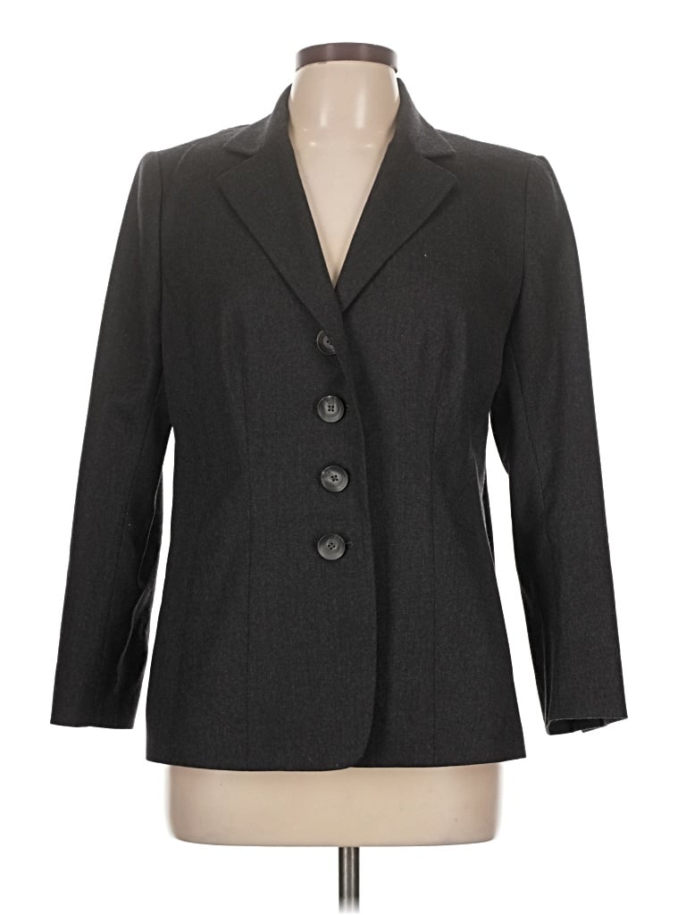 Pre-owned Assorted Brands Wool Blazer Jacket In Gray