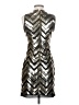 Vince Camuto 100% Polyester Metallic Chevron-herringbone Multi Color Silver Cocktail Dress Size 2 - photo 2