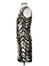 Vince Camuto 100% Polyester Metallic Chevron-herringbone Multi Color Silver Cocktail Dress Size 2 - photo 5