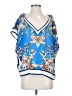 Jealous Tomato 100% Rayon Blue Short Sleeve Blouse Size S - photo 1