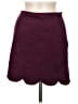 Aqua Solid Burgundy Casual Skirt Size M - photo 1