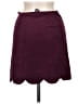 Aqua Solid Burgundy Casual Skirt Size M - photo 2