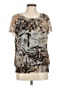 Apt. 9 100% Polyester Brown Short Sleeve Blouse Size M - photo 1