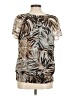 Apt. 9 100% Polyester Brown Short Sleeve Blouse Size M - photo 2