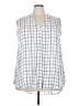 Max Jeans White Sleeveless Button-Down Shirt Size 3X - photo 1