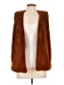 Stella & Dot 100% Polyester Brown Faux Fur Vest Size L - photo 1