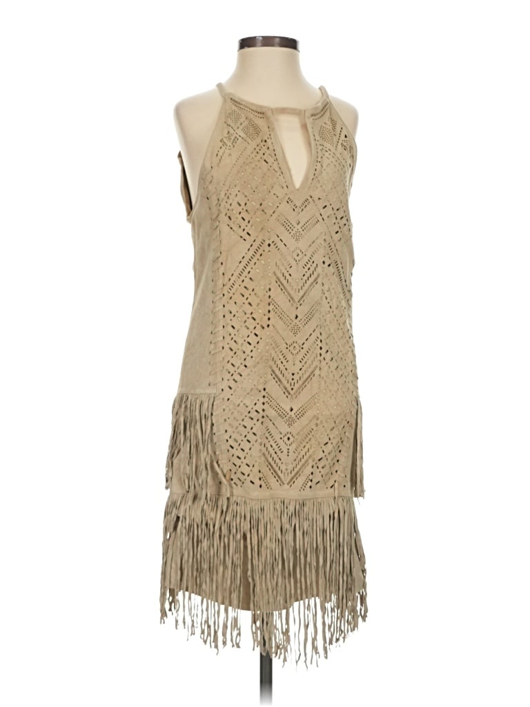 Pre-owned Parker Cocktail Dress In Tan