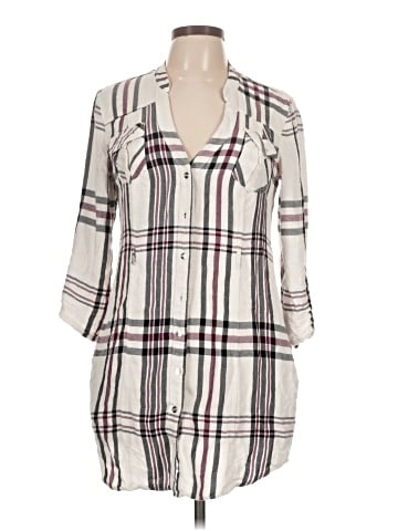 Guess 3/4 Sleeve Button-Down Shirt (view 1)