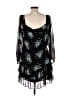 Aqua 100% Polyester Black 3/4 Sleeve Blouse Size L - photo 2