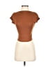 Shein Brown Short Sleeve Turtleneck Size 2 - photo 1