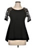 Monteau Black Short Sleeve Top Size L - photo 1