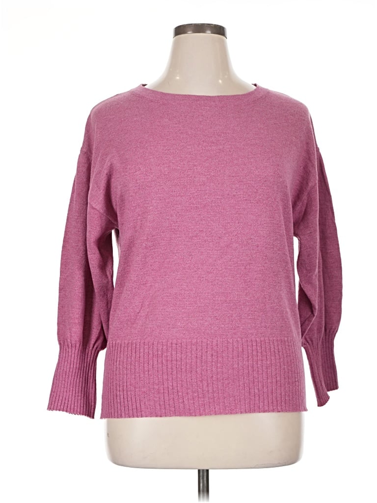 Pre-owned Terra & Sky Pullover Sweater In Pink