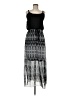 Faded Glory 100% Polyester Graphic Black Casual Dress Size M - photo 1