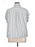 Torrid 100% Polyester Stripes Silver Short Sleeve Blouse Size 1X Plus (1) - photo 2