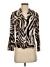 Zara 100% Viscose Animal Print Brown 3/4 Sleeve Blouse Size XS - photo 1