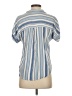 Thread & Supply 100% Rayon Stripes Blue Short Sleeve Blouse Size S - photo 2