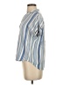Thread & Supply 100% Rayon Stripes Blue Short Sleeve Blouse Size S - photo 5