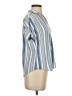 Thread & Supply 100% Rayon Stripes Blue Short Sleeve Blouse Size S - photo 4