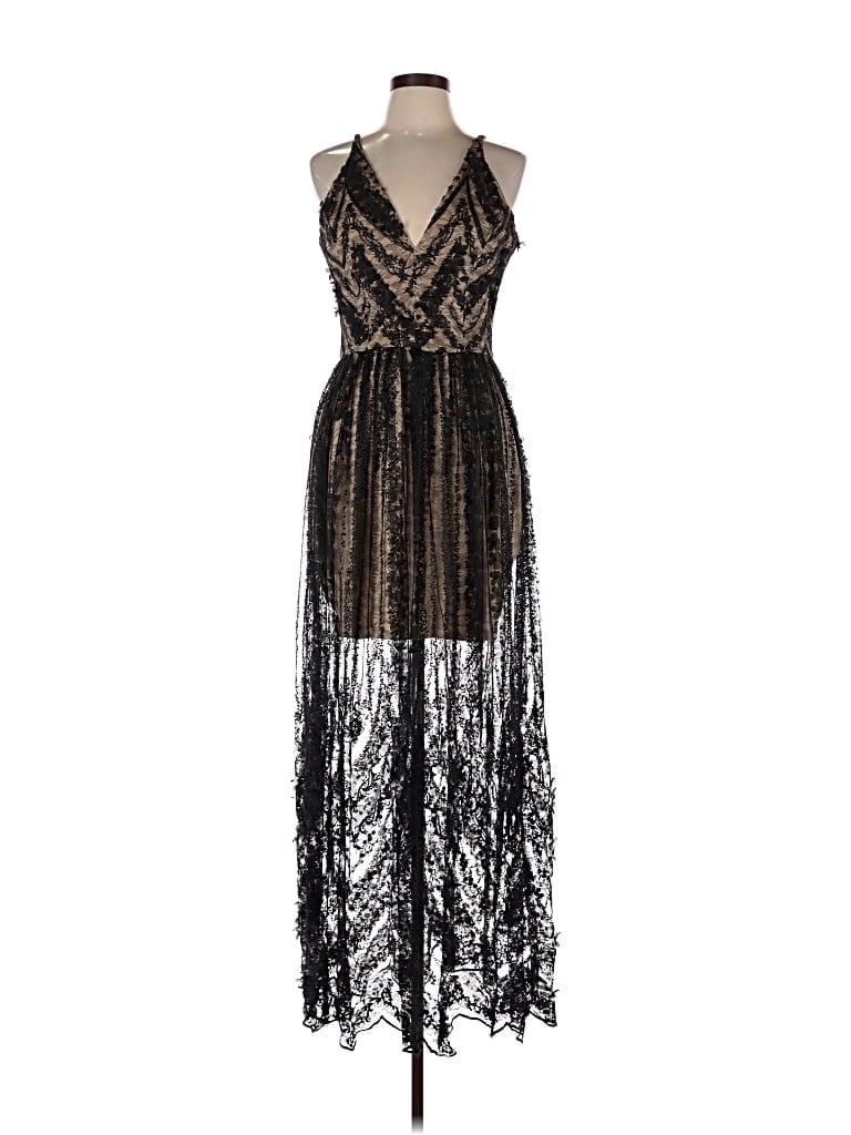 Pre-owned Dress The Population Cocktail Dress In Black