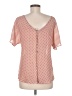 Francesca's 100% Polyester Orange Short Sleeve Blouse Size M - photo 2