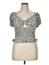 Sienna Sky 100% Polyester Gray Short Sleeve Top Size XL - photo 1