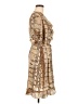 Dex 100% Polyester Paisley Tan Casual Dress Size M - photo 4