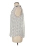 Violet & Claire 100% Polyester Polka Dots White Sleeveless Blouse Size M - photo 5